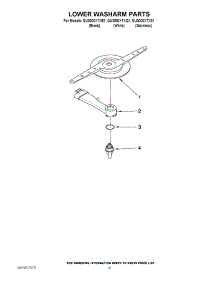 11 - Lower Washarm Parts parts for Whirlpool Dishwasher GU3000XTXQ1 from AppliancePartsPros.com