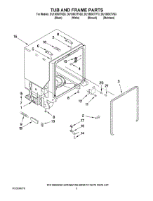 05 - Tub And Frame Parts parts for Whirlpool Dishwasher DU1300XTVQ3 from AppliancePartsPros.com