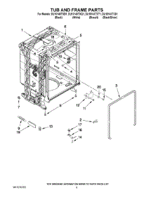 05 - Tub And Frame Parts parts for Whirlpool Dishwasher DU1014XTXB1 from AppliancePartsPros.com