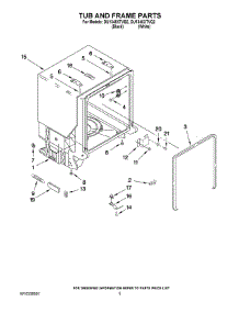 05 - Tub And Frame Parts parts for Whirlpool Dishwasher DU1345XTVB2 from AppliancePartsPros.com
