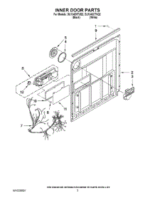 03 - Inner Door Parts parts for Whirlpool Dishwasher DU1345XTVQ2 from AppliancePartsPros.com