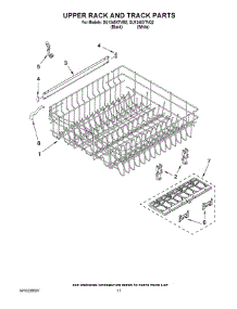 09 - Upper Rack And Track Parts parts for Whirlpool Dishwasher DU1345XTVQ2 from AppliancePartsPros.com