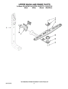 07 - Upper Wash And Rinse Parts parts for Whirlpool Dishwasher DU1014XTXQ1 from AppliancePartsPros.com