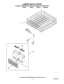 10 - Lower Rack Parts parts for Whirlpool Dishwasher DU1300XTVS2 from AppliancePartsPros.com