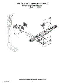 07 - Upper Wash And Rinse Parts parts for Whirlpool Dishwasher DP1040XTXB1 from AppliancePartsPros.com