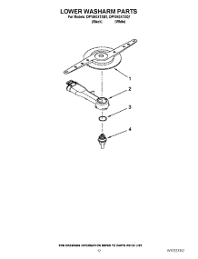 10 - Lower Washarm Parts parts for Whirlpool Dishwasher DP1040XTXB1 from AppliancePartsPros.com