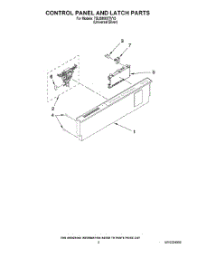02 - Control Panel And Latch Parts parts for Whirlpool Dishwasher 7GU3800XTVY3 from AppliancePartsPros.com