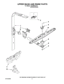 07 - Upper Wash And Rinse Parts parts for Whirlpool Dishwasher 7GU3800XTVY3 from AppliancePartsPros.com