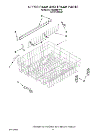 09 - Upper Rack And Track Parts parts for Whirlpool Dishwasher 7GU3800XTVY3 from AppliancePartsPros.com