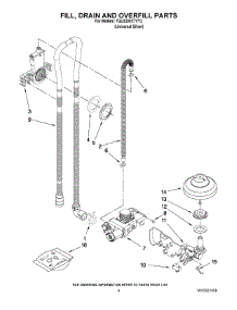 04 - Fill, Drain And Overfill Parts parts for Whirlpool Dishwasher 7GU3200XTVY2 from AppliancePartsPros.com
