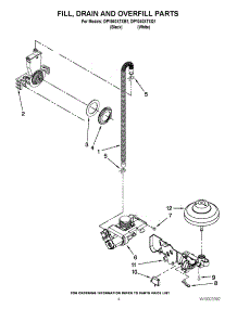 04 - Fill, Drain And Overfill Parts parts for Whirlpool Dishwasher DP1040XTXQ1 from AppliancePartsPros.com