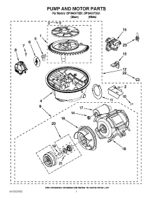 06 - Pump And Motor Parts parts for Whirlpool Dishwasher DP1040XTXQ1 from AppliancePartsPros.com