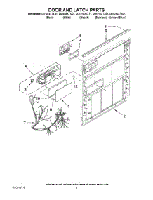 03 - Door And Latch Parts parts for Whirlpool Dishwasher DU1015XTXS1 from AppliancePartsPros.com