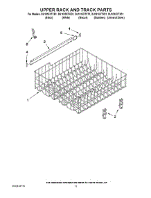 09 - Upper Rack And Track Parts parts for Whirlpool Dishwasher DU1015XTXB1 from AppliancePartsPros.com