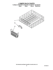 10 - Lower Rack Parts parts for Whirlpool Dishwasher DU1010XTXQ1 from AppliancePartsPros.com