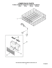 10 - Lower Rack Parts parts for Whirlpool Dishwasher DU1300XTVS1 from AppliancePartsPros.com