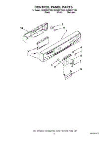 02 - Control Panel Parts parts for Whirlpool Dishwasher GU3000XTXS0 from AppliancePartsPros.com