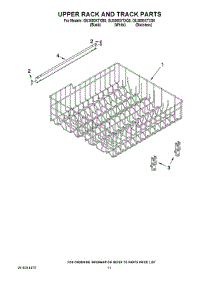 09 - Upper Rack And Track Parts parts for Whirlpool Dishwasher GU3000XTXQ0 from AppliancePartsPros.com
