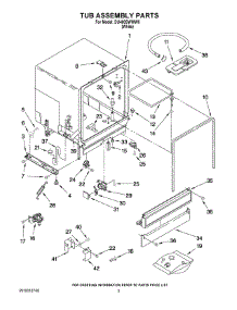 03 - Tub Assembly Parts parts for Whirlpool Dishwasher DU400SWWW0 from AppliancePartsPros.com