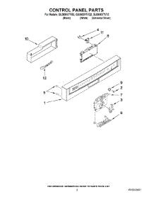 02 - Control Panel Parts parts for Whirlpool Dishwasher GU3600XTVY2 from AppliancePartsPros.com