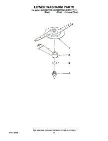 11 - Lower Washarm Parts parts for Whirlpool Dishwasher GU3200XTXQ0 from AppliancePartsPros.com