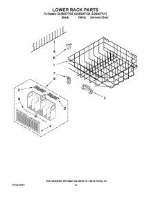 10 - Lower Rack Parts parts for Whirlpool Dishwasher GU3600XTVY2 from AppliancePartsPros.com