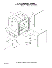 05 - Tub And Frame Parts parts for Whirlpool Dishwasher GU3600XTVB2 from AppliancePartsPros.com