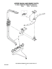 07 - Upper Wash And Rinse Parts parts for Whirlpool Dishwasher GU3600XTVB2 from AppliancePartsPros.com