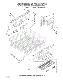 09 - Upper Rack And Track Parts parts for Whirlpool Dishwasher GU3600XTVB2 from AppliancePartsPros.com