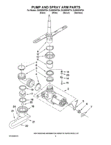 04 - Pump And Spray Arm Parts parts for Whirlpool Dishwasher DU850SWPS4 from AppliancePartsPros.com