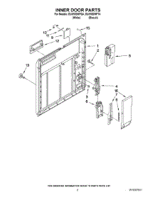 02 - Inner Door Parts parts for Whirlpool Dishwasher DU810SWPQ4 from AppliancePartsPros.com