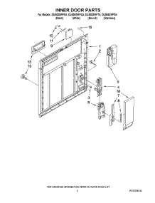 02 - Inner Door Parts parts for Whirlpool Dishwasher DU850SWPQ4 from AppliancePartsPros.com