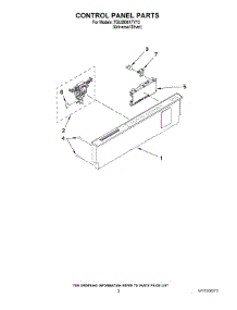 02 - Control Panel Parts parts for Whirlpool Dishwasher 7GU3800XTVY2 from AppliancePartsPros.com