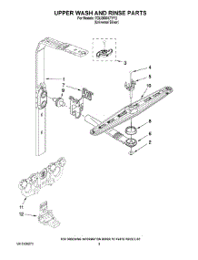 07 - Upper Wash And Rinse Parts parts for Whirlpool Dishwasher 7GU3800XTVY2 from AppliancePartsPros.com