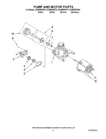 05 - Pump And Motor Parts parts for Whirlpool Dishwasher DU850SWPB4 from AppliancePartsPros.com