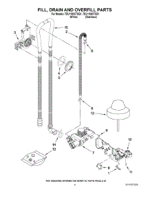 04 - Fill Drain And Overfill Parts parts for Whirlpool Dishwasher 7DU1100XTSQ1 from AppliancePartsPros.com