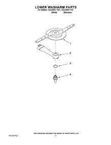 11 - Lower Washarm Parts parts for Whirlpool Dishwasher 7GU2300XTVS1 from AppliancePartsPros.com