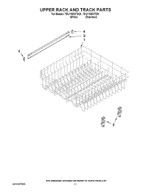 09 - Upper Rack And Track Parts parts for Whirlpool Dishwasher 7DU1100XTSQ1 from AppliancePartsPros.com