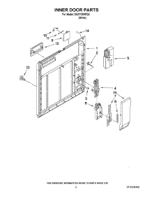 02 - Inner Door Parts parts for Whirlpool Dishwasher DU811SWPQ4 from AppliancePartsPros.com