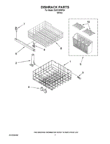 06 - Dishrack Parts parts for Whirlpool Dishwasher DU811SWPQ4 from AppliancePartsPros.com