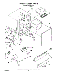 03 - Tub Assembly Parts parts for Whirlpool Dishwasher DU810SWPU4 from AppliancePartsPros.com