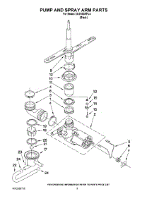 04 - Pump And Spray Arm Parts parts for Whirlpool Dishwasher DU810SWPU4 from AppliancePartsPros.com