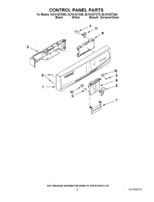 02 - Control Panel Parts parts for Whirlpool Dishwasher DU1014XTXT0 from AppliancePartsPros.com