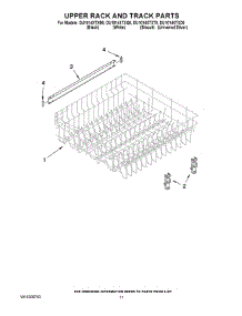 09 - Upper Rack And Track Parts parts for Whirlpool Dishwasher DU1014XTXT0 from AppliancePartsPros.com