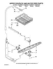 05 - Upper Dishrack And Water Feed Parts parts for Whirlpool Dishwasher DU945PWSQ1 from AppliancePartsPros.com