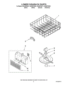 06 - Lower Dishrack Parts parts for Whirlpool Dishwasher DU945PWSS1 from AppliancePartsPros.com
