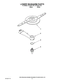 11 - Lower Washarm Parts parts for Whirlpool Dishwasher DU1345XTVQ1 from AppliancePartsPros.com