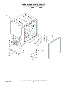 05 - Tub And Frame Parts parts for Whirlpool Dishwasher DU1345XTVB1 from AppliancePartsPros.com