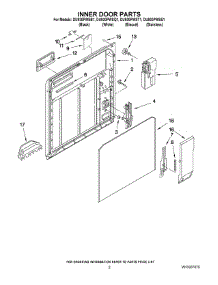 02 - Inner Door Parts parts for Whirlpool Dishwasher DU930PWST1 from AppliancePartsPros.com