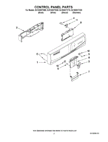 02 - Control Panel Parts parts for Whirlpool Dishwasher DU1030XTXS0 from AppliancePartsPros.com